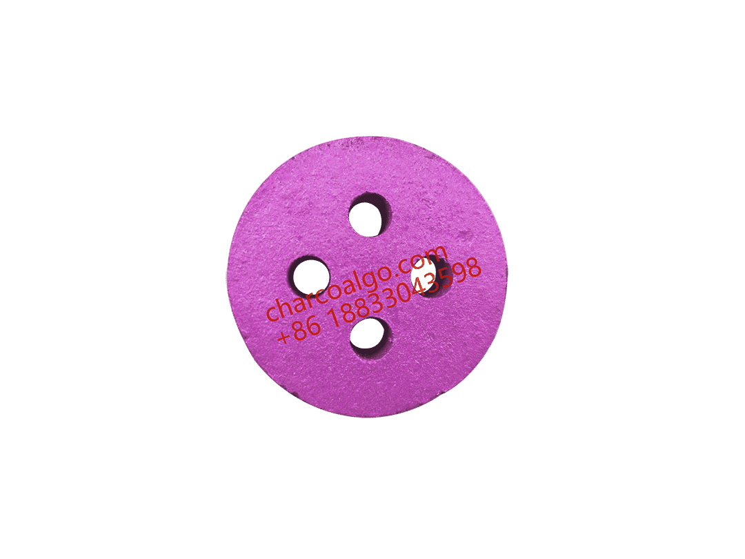 50pcs Quick-Burning Charcoal Round Discs with 4 Holes, Black AA501-SBQ