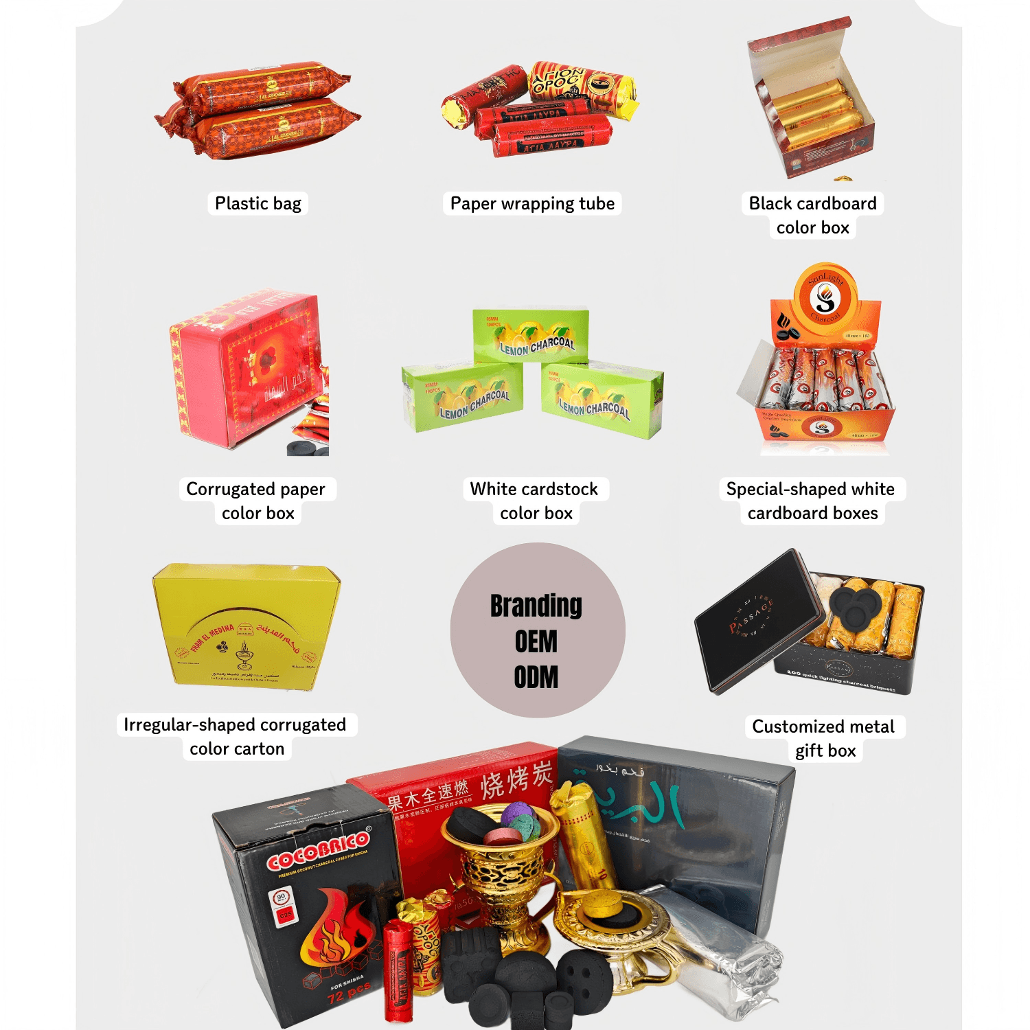 35 мм быстро горящий твердый черный уголь