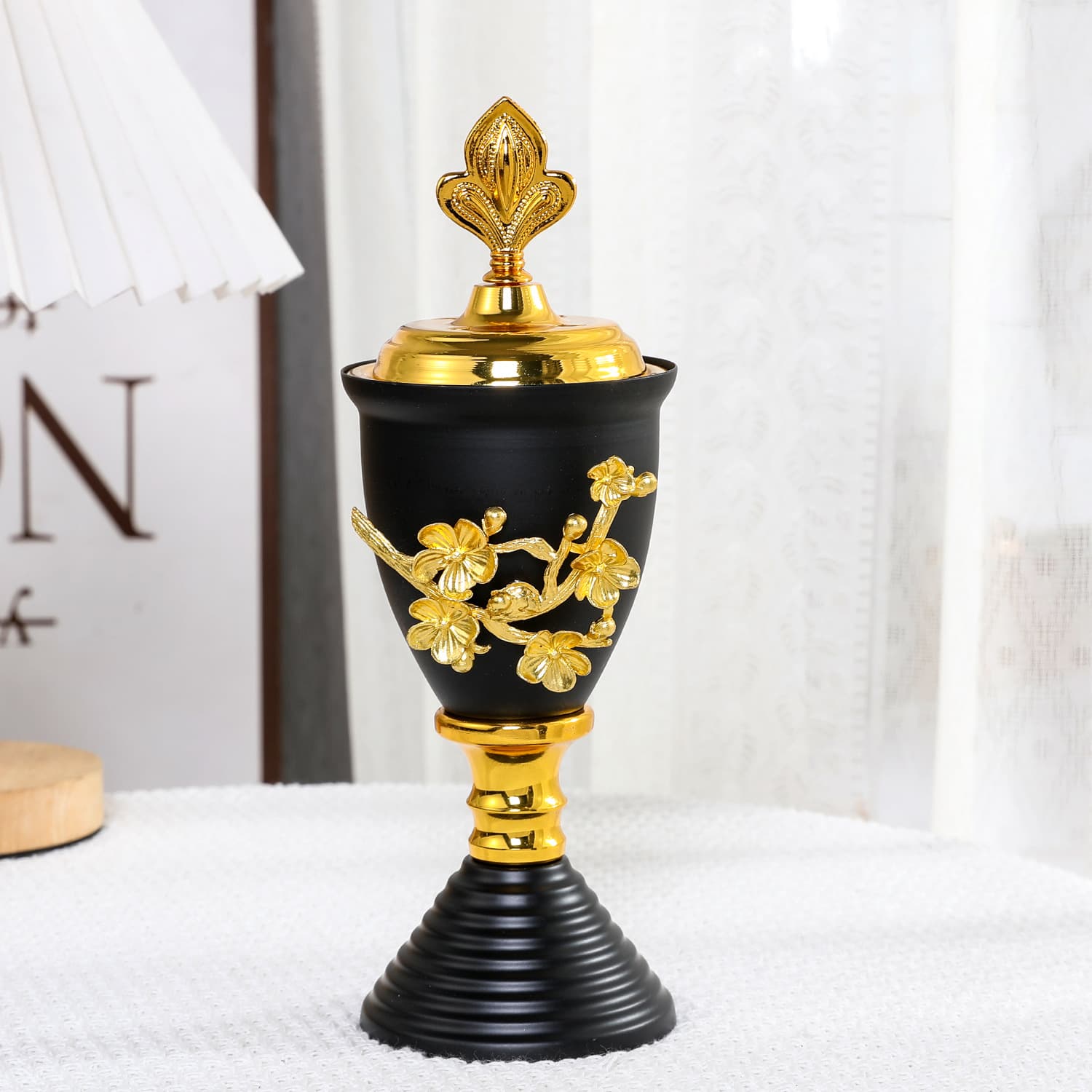 Wrought Iron Charcoal Incense Burner with Floral Carving - Middle Eastern Arabic Living Room Decor Wrought Iron Charcoal Incense Burner with Floral Carving - Middle Eastern Arabic Living Room Decor