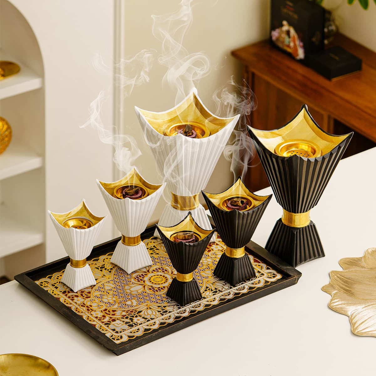 Минималистичная современная легкая роскошь квадратной чаши для благовоний в стиле Ближнего Востока и Аравии, ароматический декор для гостиной Минималистичная современная легкая роскошь квадратной чаши для благовоний в стиле Ближнего Востока и Аравии, ароматический декор для гостиной